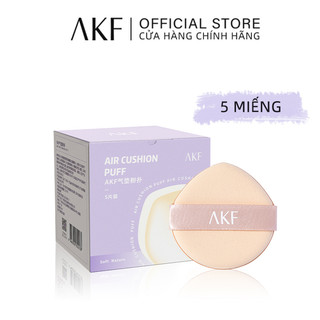 Bông phấn phủ AKF có thể sử dụng khô và ướt hộp 5 miếng