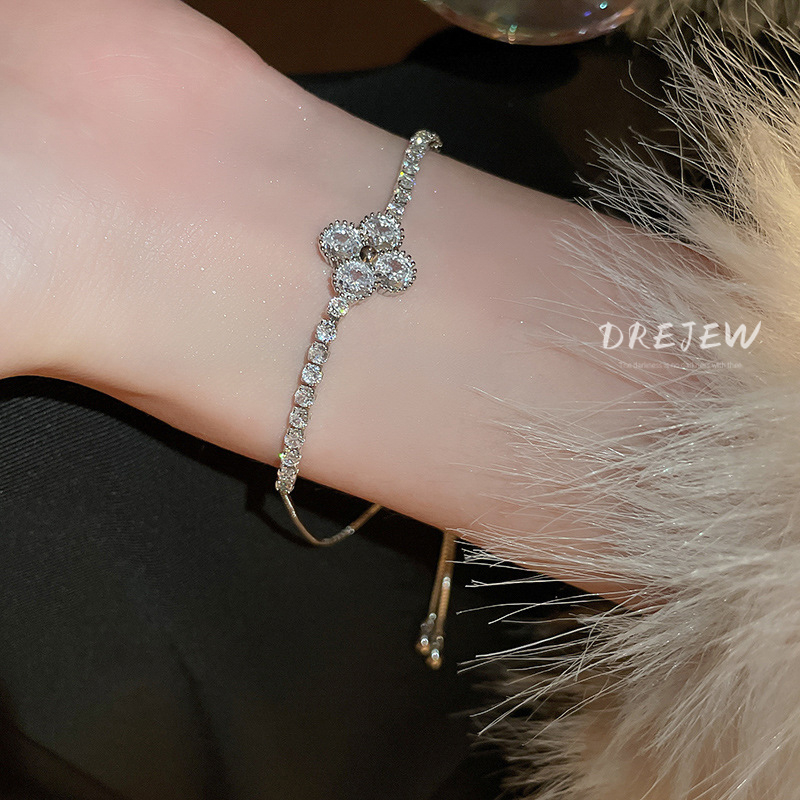DREJEW Vòng Tay Mạ Vàng 18k Đính Đá zircon Sang Trọng Chống Dị Ứng