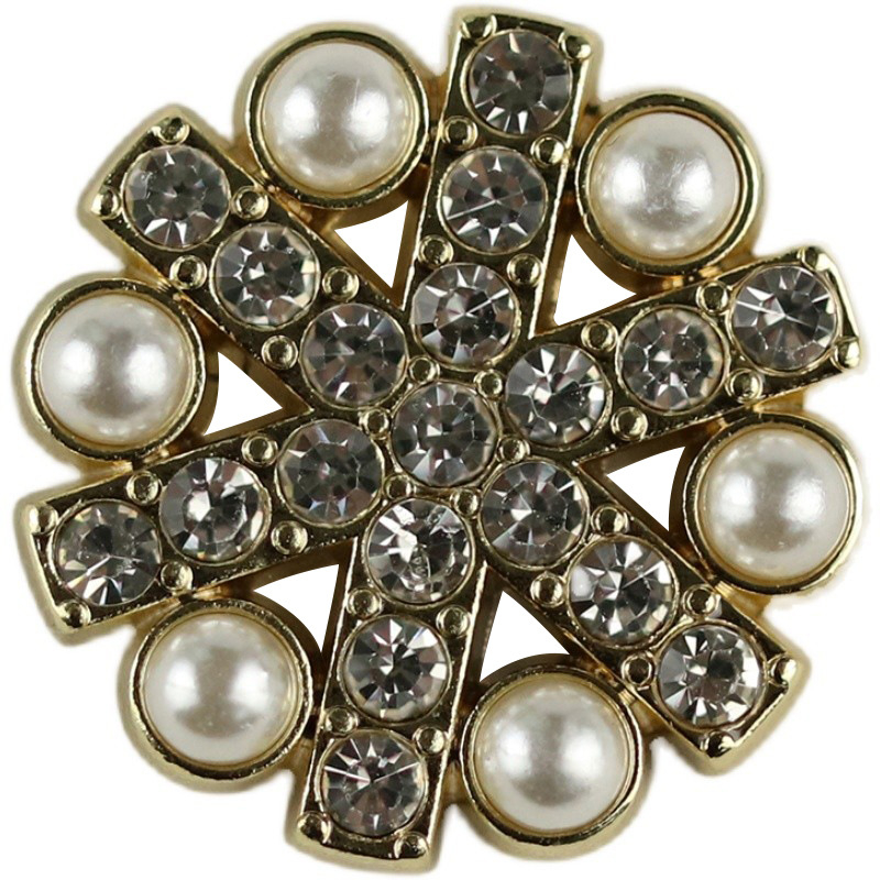 Set 5 Nút Áo Hình Bông Hoa Đính Đá 18 / 20 / 23mm