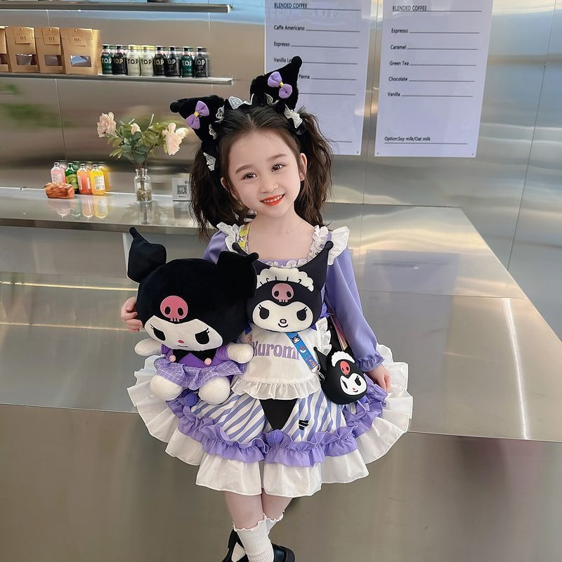 Kuromi Đầm Công Chúa Phong Cách lolita Xinh Xắn Cho Bé Gái