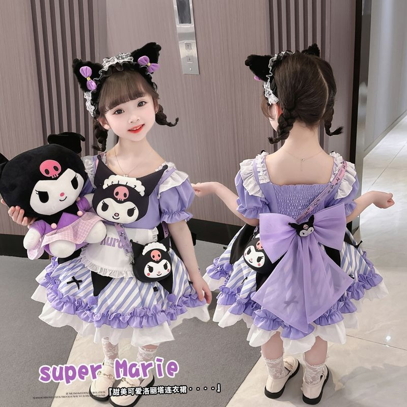 Kuromi Đầm Công Chúa Phong Cách lolita Xinh Xắn Cho Bé Gái