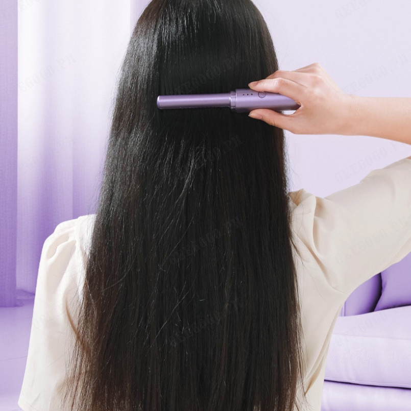 Lược Điện Chải Thẳng / Xoăn Tóc mini Không Dây Thông Minh Đa Năng