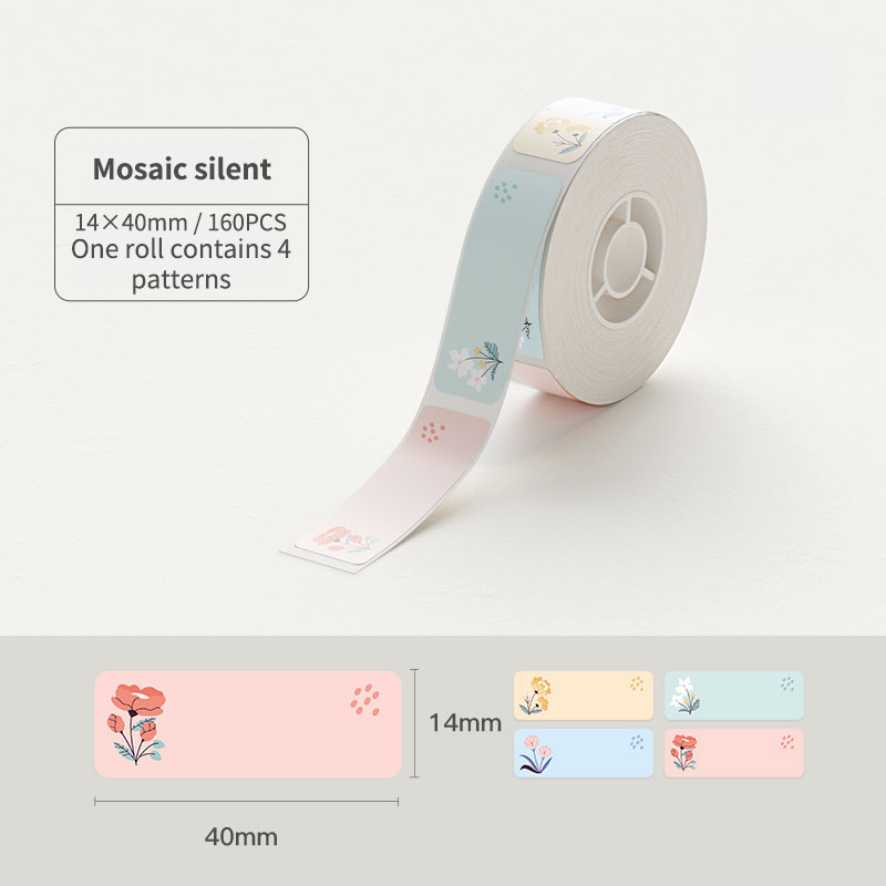 NIIMBOT D11/D110/D101 Giấy dán nhãn hoa cỏ hình nhiệt, Phù hợp cho nhãn sống tại nhà.