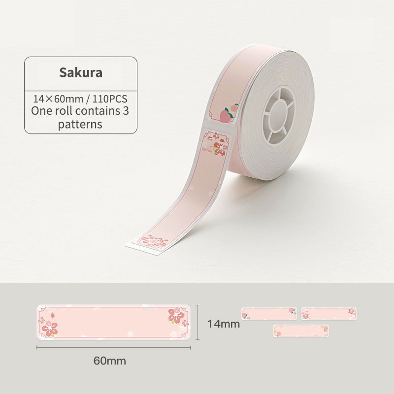 NIIMBOT D11/D110/D101 Giấy dán nhãn hoa cỏ hình nhiệt, Phù hợp cho nhãn sống tại nhà.