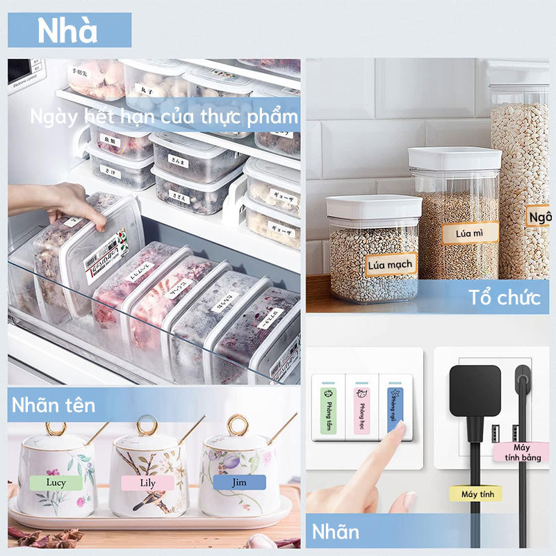 NIIMBOT D11/D110/D101 Giấy dán nhãn hoa cỏ hình nhiệt, Phù hợp cho nhãn sống tại nhà.