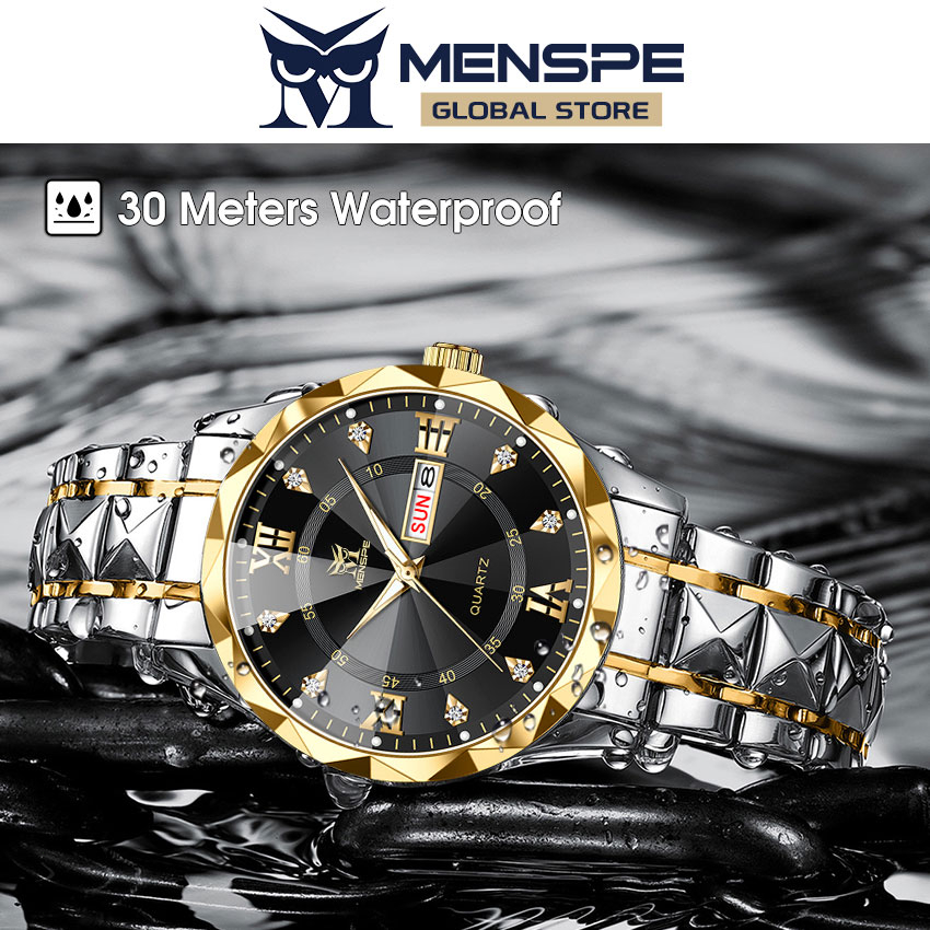 Đồng Hồ Nam Dây Thép Chống Thấm Nước 30M In Họa Tiết Jam Lelaki