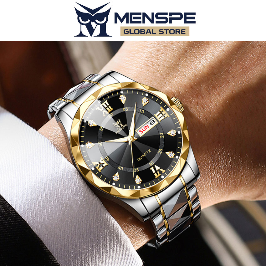 Đồng Hồ Nam Dây Thép Chống Thấm Nước 30M In Họa Tiết Jam Lelaki