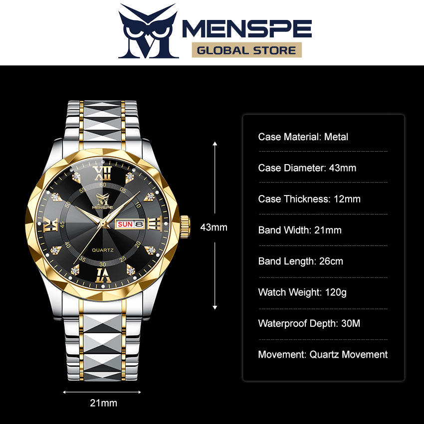 Đồng Hồ Nam Dây Thép Chống Thấm Nước 30M In Họa Tiết Jam Lelaki