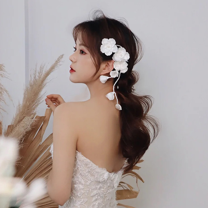 SevenMiss Băng đô cài tóc đính đá và tua rua sành điệu cho nữ