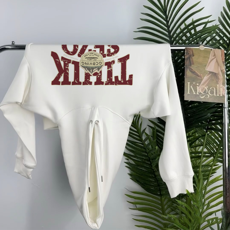 Áo hoodie form rộng trắng nữ local brand SALMO unisex100%Cotton