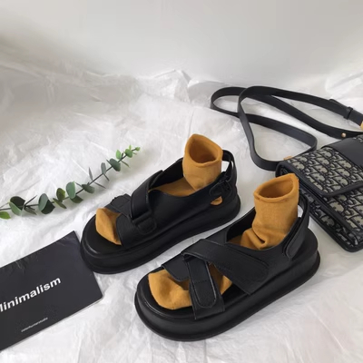 Giày sandal sandal nữ Giày Sandal Đế Mềm Quai Dán Thời Trang Mùa Hè 2023 Cho Nữ giày sandal giày đi học nữ