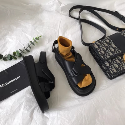 Giày sandal sandal nữ Giày Sandal Đế Mềm Quai Dán Thời Trang Mùa Hè 2023 Cho Nữ giày sandal giày đi học nữ