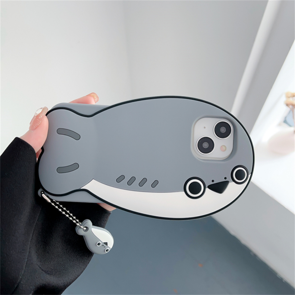 Rùa Xám Nhỏ Làm Bằng silicone Ốp Điện Thoại Cho iphone 15 promax 14promax 13 12 promax 11