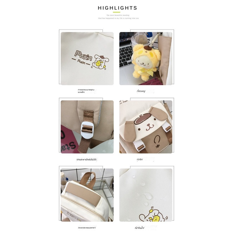 Sanrio Dễ Thương Balo Đi Học Họa Kuromi Tiết Hoạt Hình kuromi Đáng Yêu Cinnamoroll balo brand local