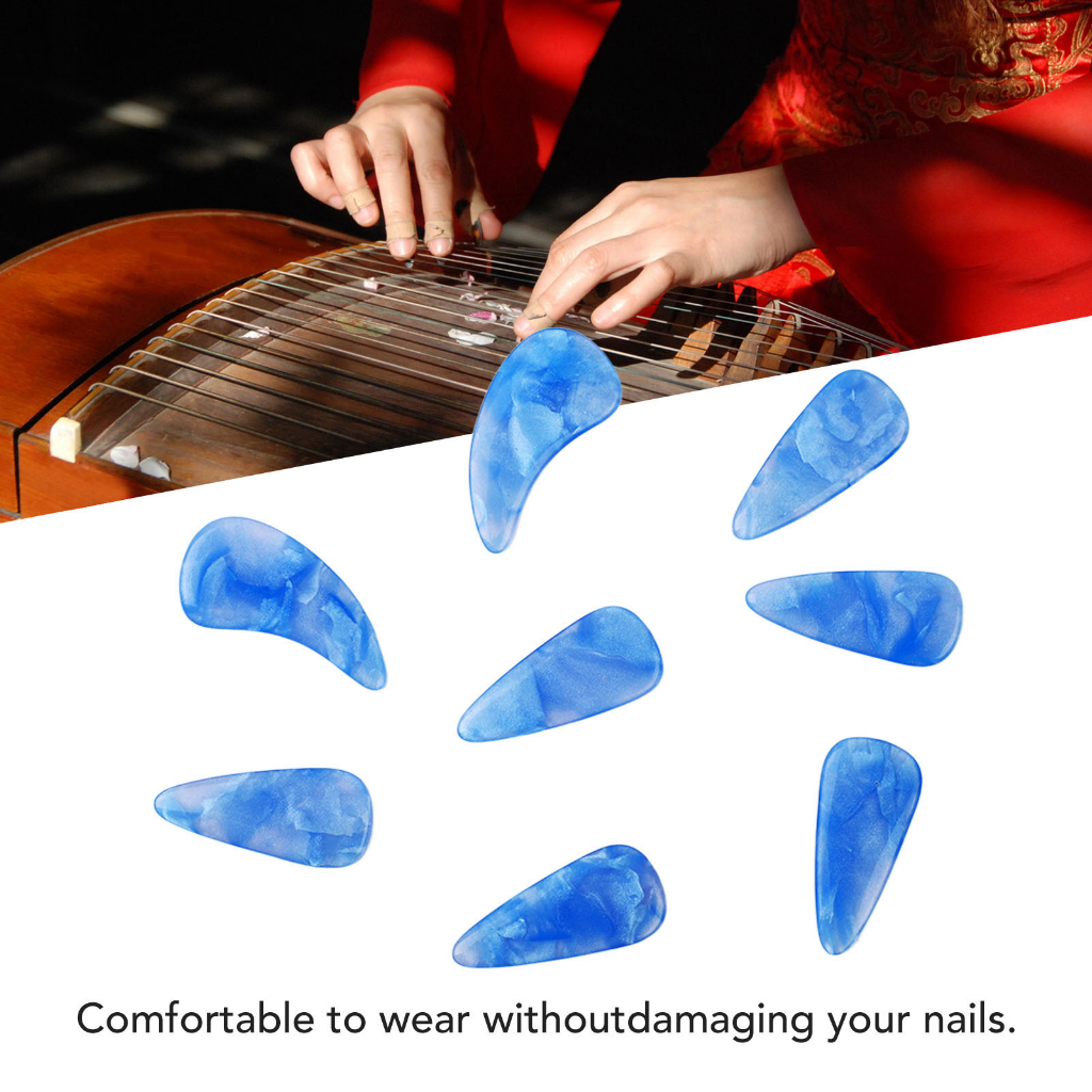NiceOne Móng guzheng chuyên nghiệp dành cho người lớn và trẻ em, móng guzheng nhiều màu để chơi guzheng.