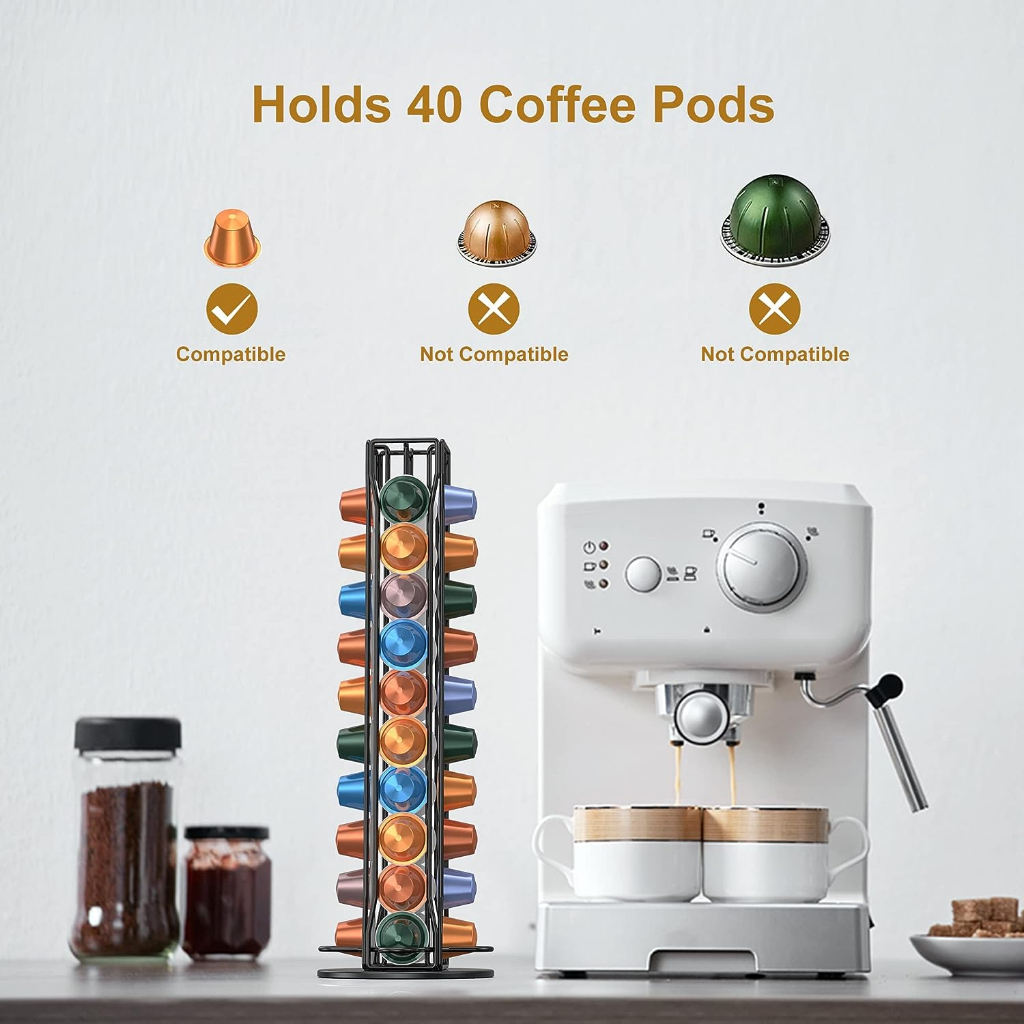 Giá Đỡ Pha Cà Phê nespresso Chính Hãng Xoay Được 60 Cốc Cho nespresso