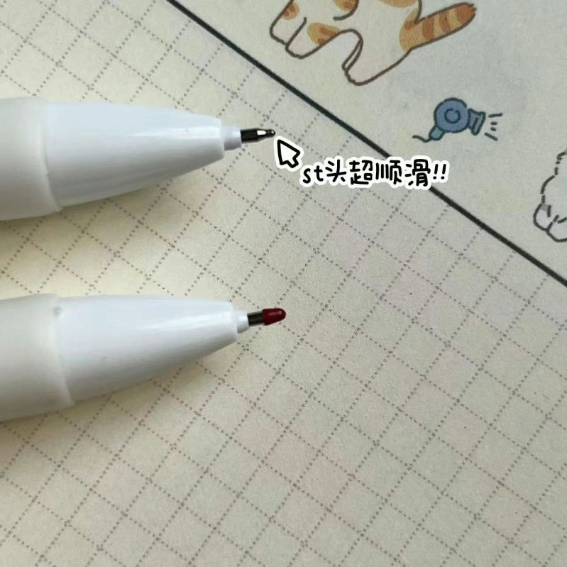 Hoạt Hình Bút Bi Mực Đen Nhanh Khô Ngòi 0.5mm
