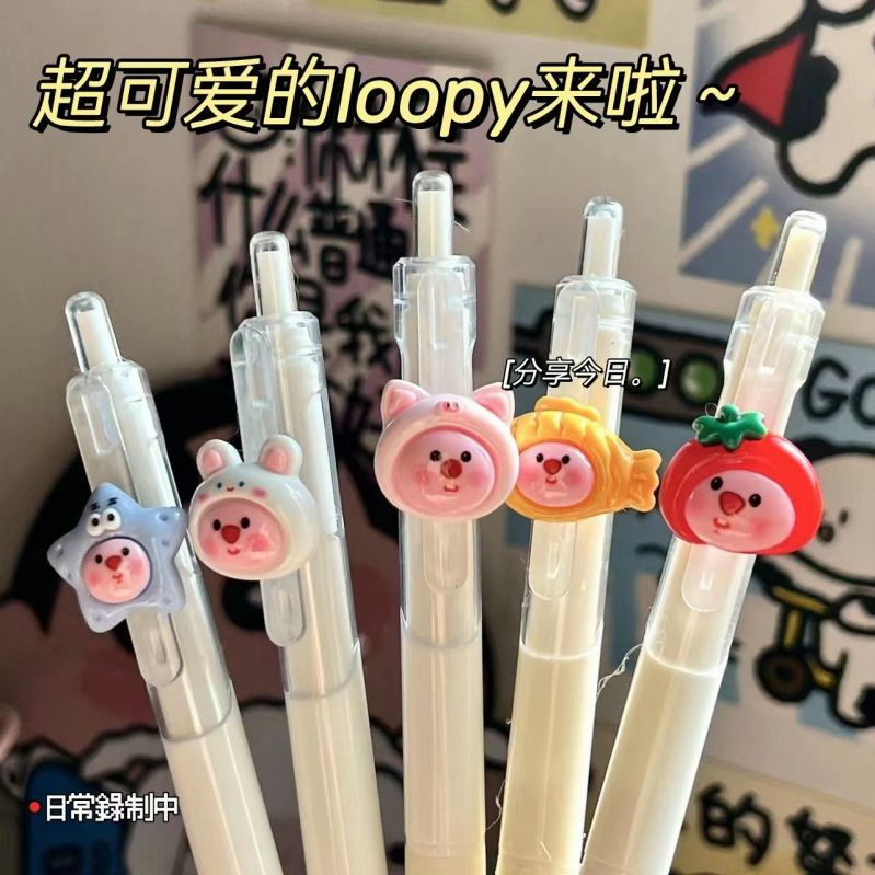 Hoạt Hình Bút Bi Mực Đen Nhanh Khô Ngòi 0.5mm