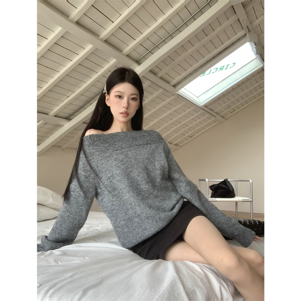 Áo sweater Tay Dài Dáng Rộng Mềm Mại Thời Trang Thu Đông 2023 Cho Nữ