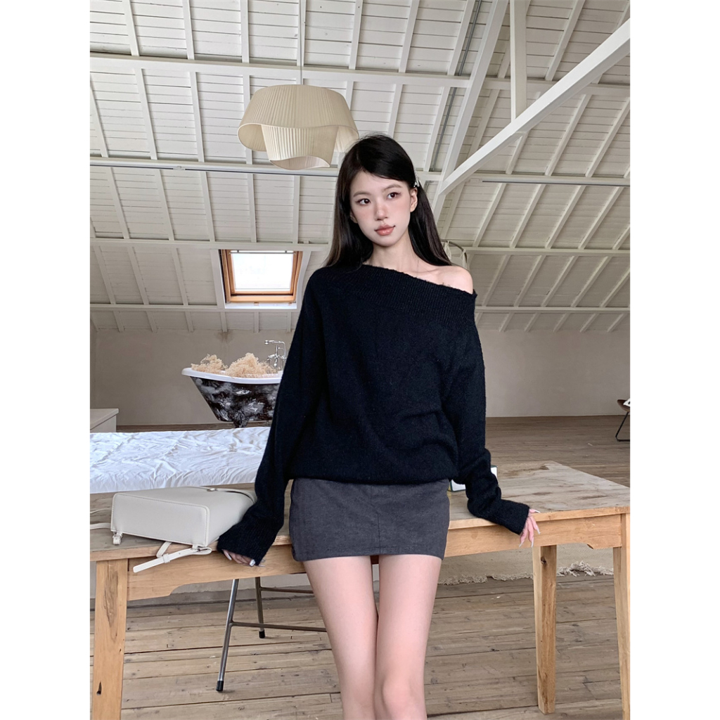Áo sweater Tay Dài Dáng Rộng Mềm Mại Thời Trang Thu Đông 2023 Cho Nữ