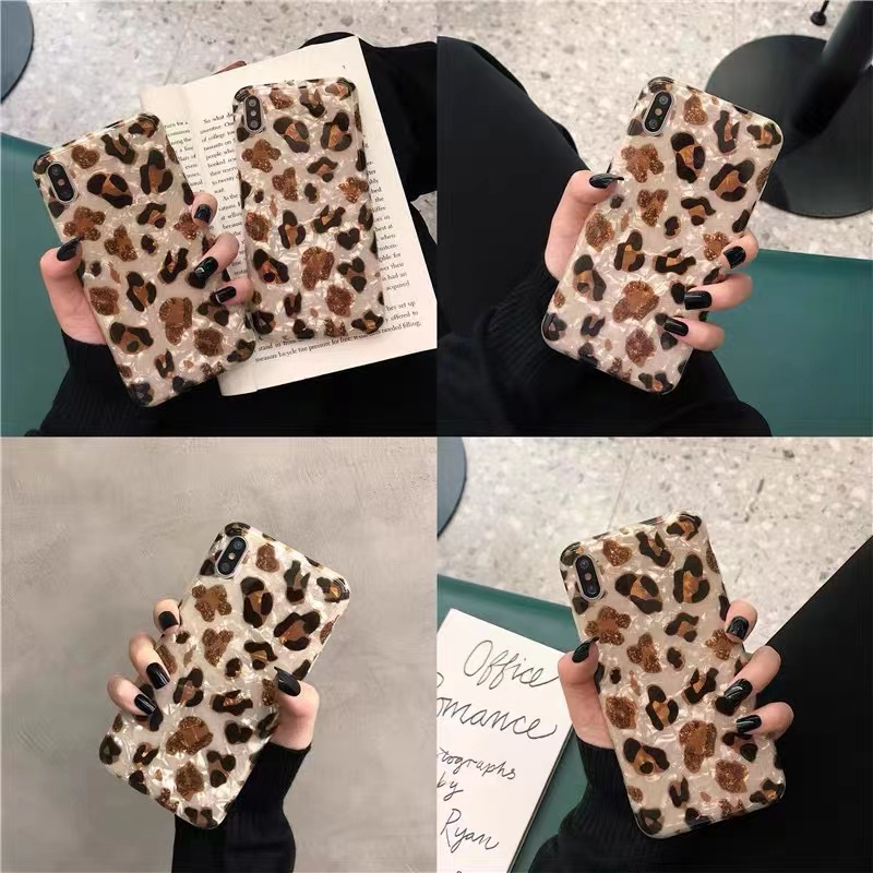 Dễ Thương Ốp Điện Thoại Họa Tiết Da Báo Cho iphone 15 7 8 plus x xs max xr 11 13 13promax 14 promax 12 promax 11 13 14 15 15promax