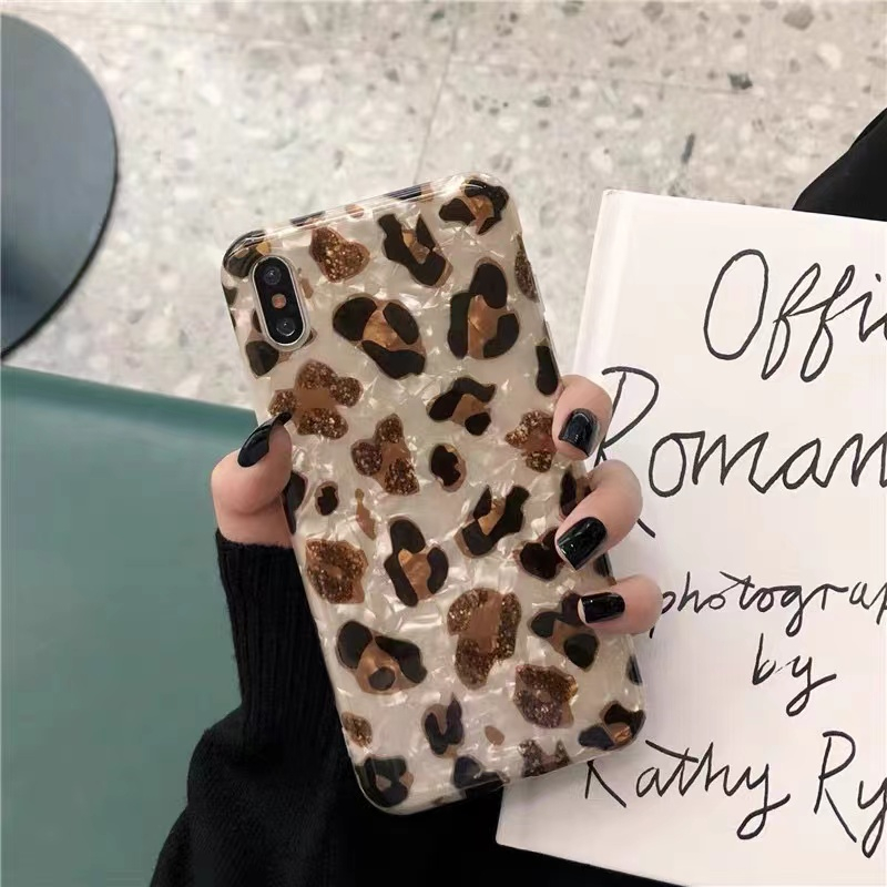 Dễ Thương Ốp Điện Thoại Họa Tiết Da Báo Cho iphone 15 7 8 plus x xs max xr 11 13 13promax 14 promax 12 promax 11 13 14 15 15promax