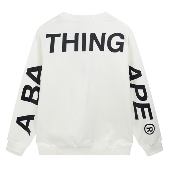 BAPE Áo len cotton nguyên chât cổ tròn thường dành cho nam và nữ