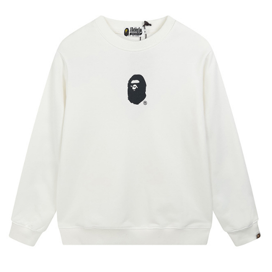 BAPE Áo len cotton nguyên chât cổ tròn thường dành cho nam và nữ