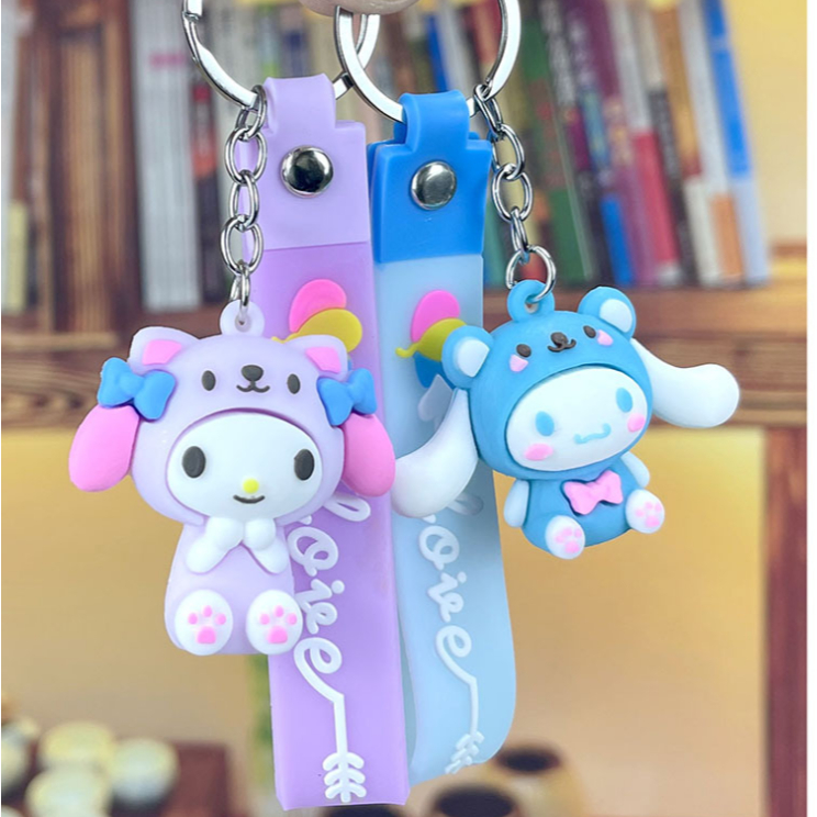 Sanrio Móc Khóa Xe Hơi Hình Melody Kuromi Kt Dễ Thương