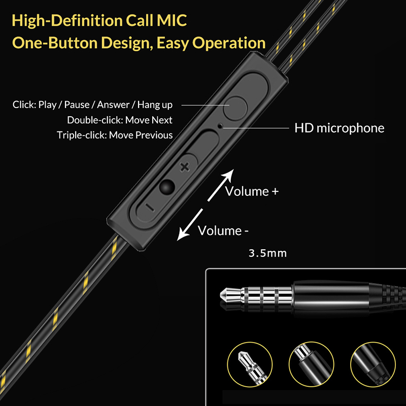 Topk Tai Nghe Nhét Tai Đầu Cắm 3.5mm Có mic Cho xiaomi huawei