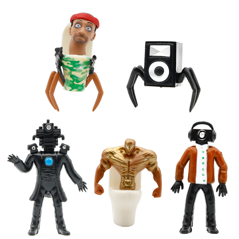 Mới Bộ 5 Mô Hình toilet man vs the audio Và camera Bằng pvc