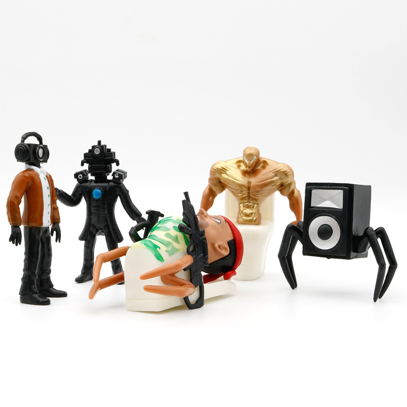 Mới Bộ 5 Mô Hình toilet man vs the audio Và camera Bằng pvc