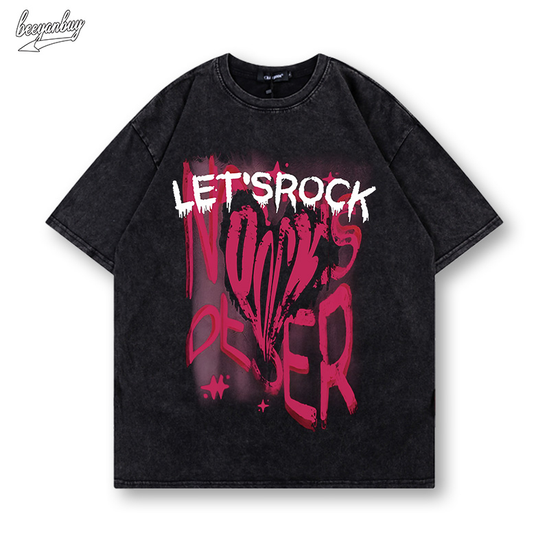 Áo thun nam BEEYANBUY Y0439 100% cotton giặt thời trang đường phố ulzzang