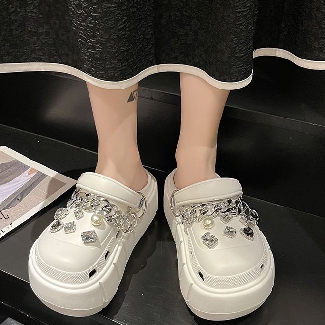 ICCLEK dép sandal nữ dép đi biển dép đế cao Thoải Mái Xinh Xắn FDL2390QV3 37Z230911