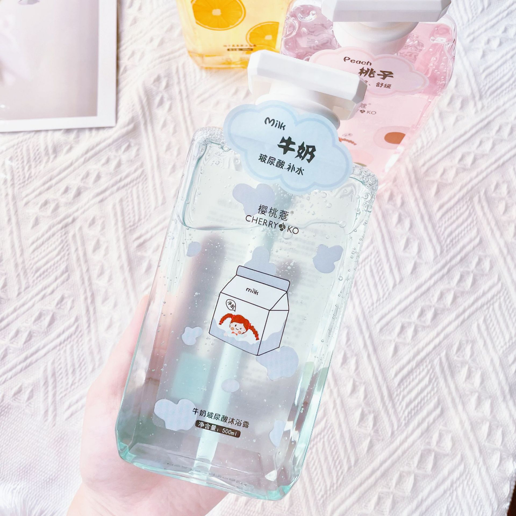 Niacinamide Sữa Tắm Toàn Thân Làm Trắng Da Hương Bưởi / Đào Dưỡng Ẩm Lâu Trôi 500ml