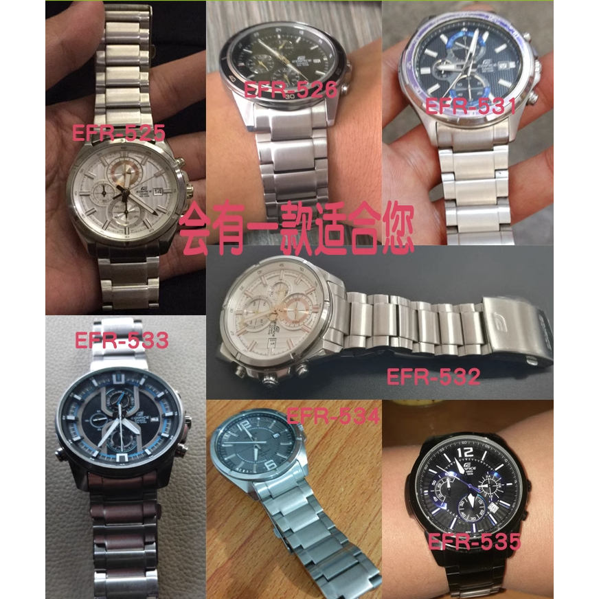 CASI Dây đeo đồng hồ 22mm Cho Đồng Hồ Nam EFR-525 / 526 / 531 / 532 / 533 / 534 / 535