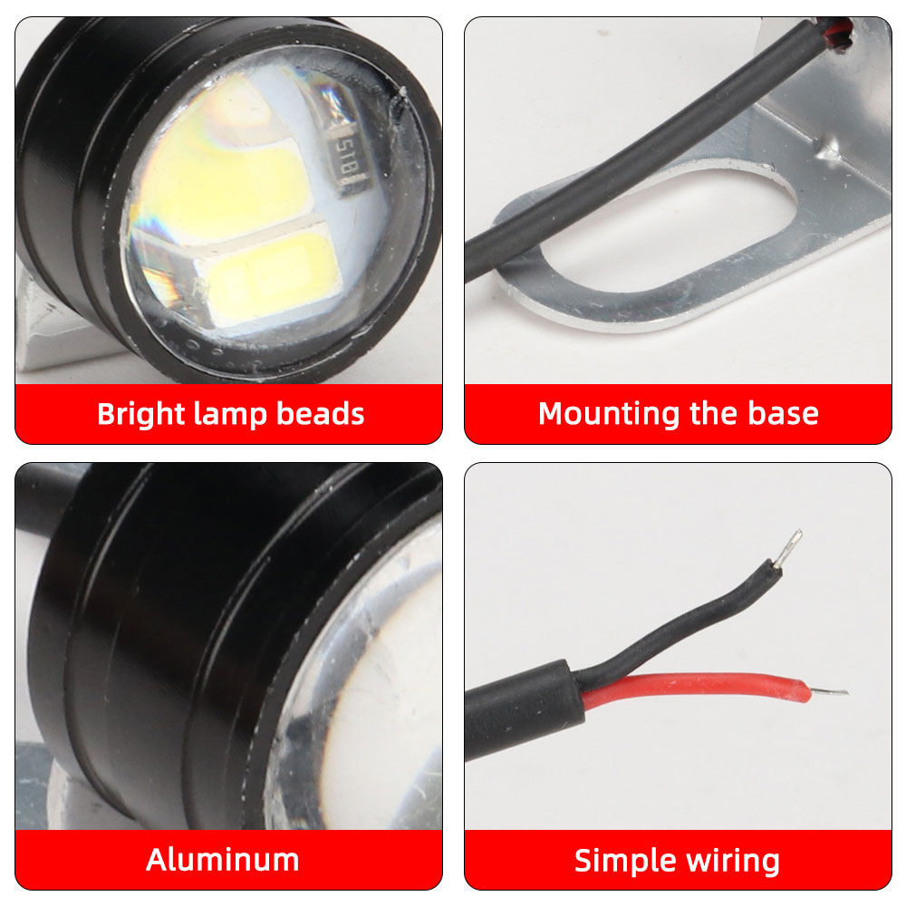 Bộ 2 Đèn Pha LED Phá Sương Mù DRL Chuyên Dụng Cho Xe Mô Tô