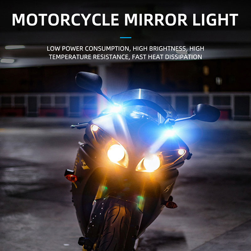 Bộ 2 Đèn Pha LED Phá Sương Mù DRL Chuyên Dụng Cho Xe Mô Tô