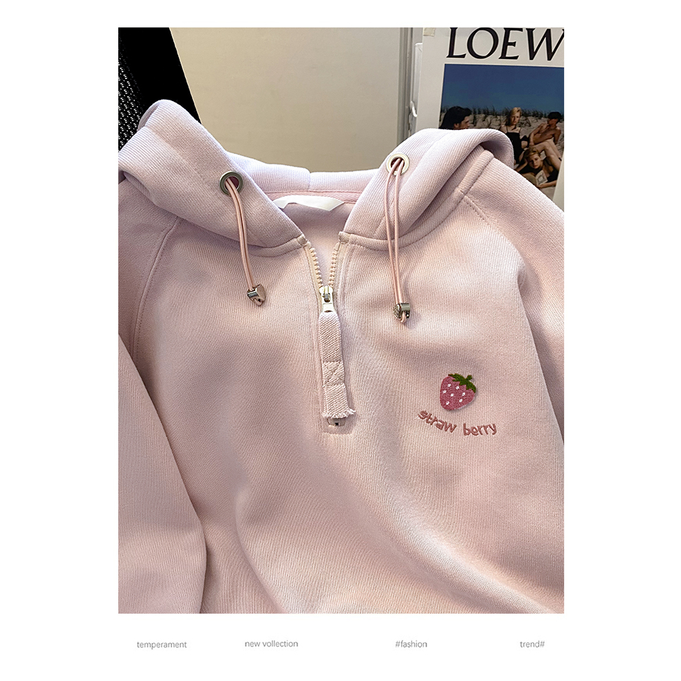 Áo Hoodie Hai Lớp Vải Mỏng Ấm Áp Thời Trang Dành Cho Nữ