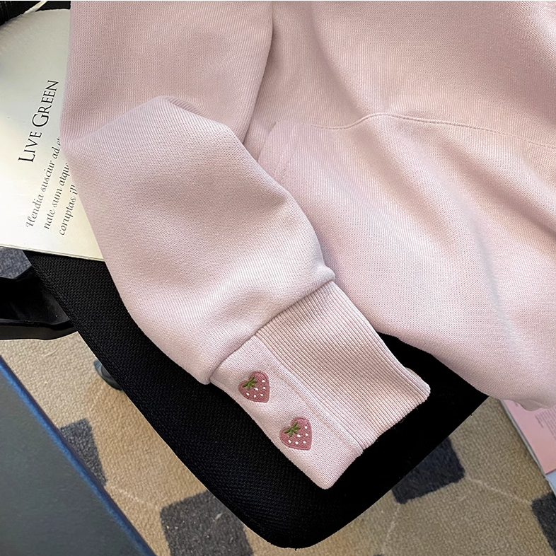 Áo Hoodie Hai Lớp Vải Mỏng Ấm Áp Thời Trang Dành Cho Nữ