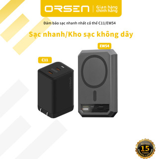 Orsen Bộ Sạc Nhanh Không Dây ew54 + c11 10000 mah Pin type c pd qc 4.0 45w 100% Ga