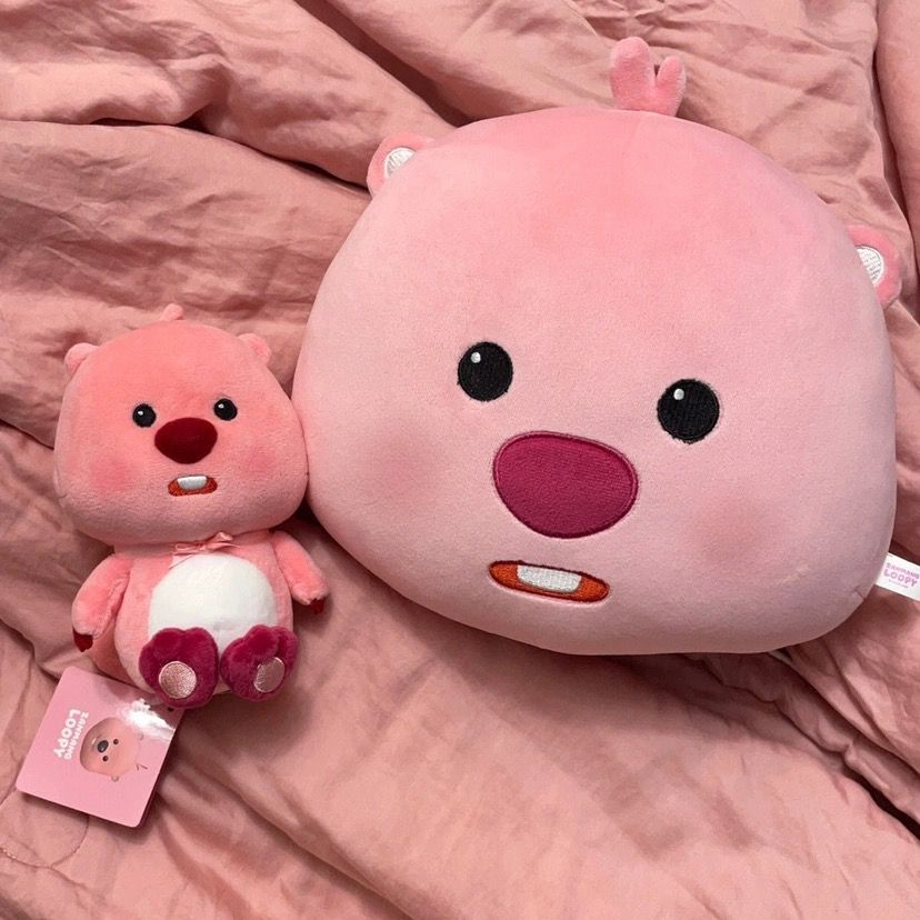 Dễ Thương Thú Nhồi Bông Hình Vòng Tua Rua Màu Hồng Siêu Mềm Mại Dùng Làm Quà Tặng Cho Bé Gái