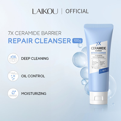Laikou Set 7 Tuýp Sữa Rửa Mặt ceramide 100g Làm Sạch Sâu Cho Da