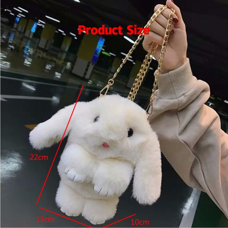 Túi Đeo Chéo Vai Hình Thỏ Bông Dễ Thương Phong Cách Hàn Quốc Dành Cho Bạn Nữ Túi Đeo Chéo Hình Thỏ Nhồi Bông Dễ Thương