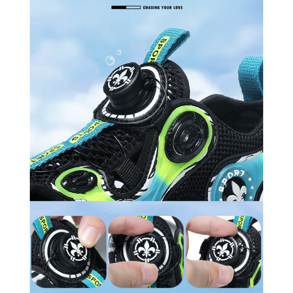 Xăng đan Thoáng Khí Chống Trượt Thời Trang Mùa Hè 2022 Dành Cho Bé Trai Size 26-37