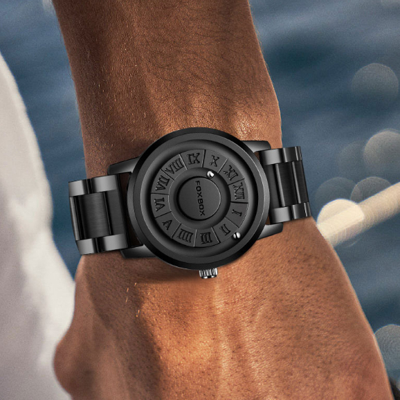 Foxbox Đồng Hồ Đeo Tay Nam Châm Chống Thấm Nước Bằng Thép Không Gỉ Dành Cho Nam