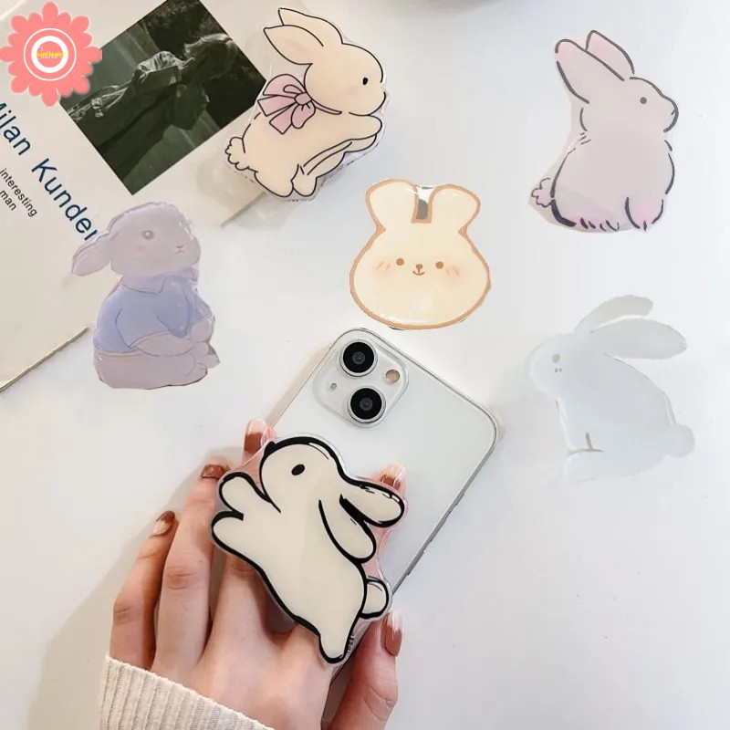 Phim hoạt hình thỏ dễ thương hello kitty vịt đáng yêu giá đỡ có thể gập lại đa năng fing ring hỗ trợ điện thoại giá đỡ điện thoại