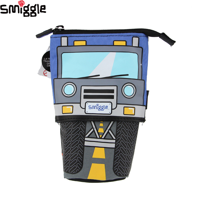 Úc Smiggle Chất Lượng Cao Chính Hãng Trẻ Em Túi Đựng Bút Chì Mềm Mại Thoáng Mát Xe Bé Trai Văn Phòng