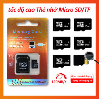 Thẻ nhớ Micro SD Card 8GB/16GB/32GB/64GB/128GB chuyên dụng tốc độ cao cho camera, điện thoại, loa đài