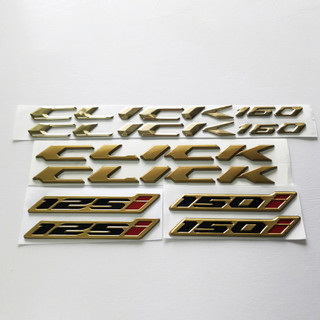 Tem chữ click 125i 150i 160 200 xe máy 3d logo emblem